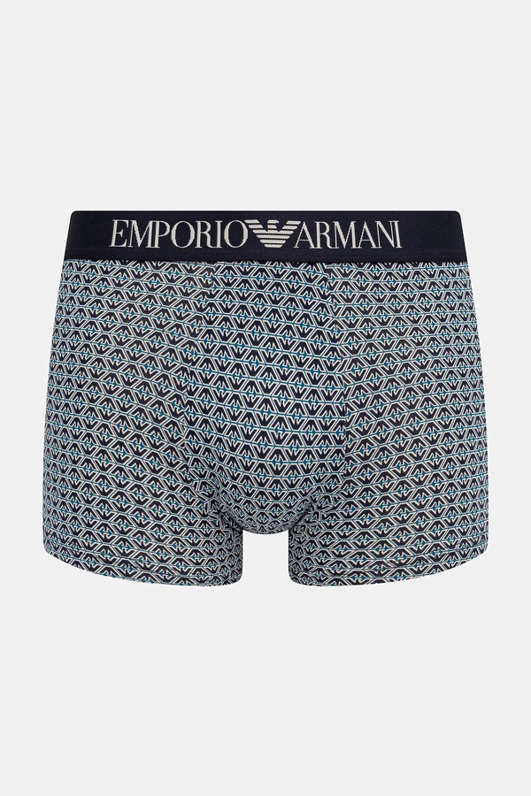 Облягаючі боксери чоловічі бавовняні з еластаном 2 шт. Emporio Armani Underwear колір темно-синій