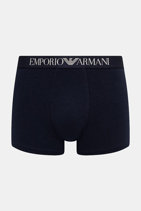 Облягаючі боксери чоловічі бавовняні з еластаном 2 шт. Emporio Armani Underwear колір темно-синій фото 2