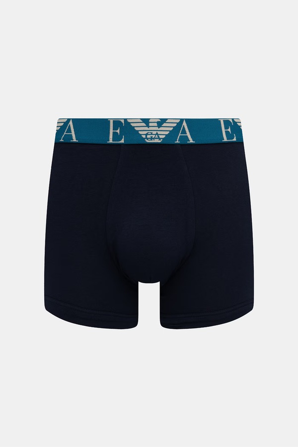 Боксери чоловічі з бавовною 3 шт. Emporio Armani Underwear колір блакитний фото 4