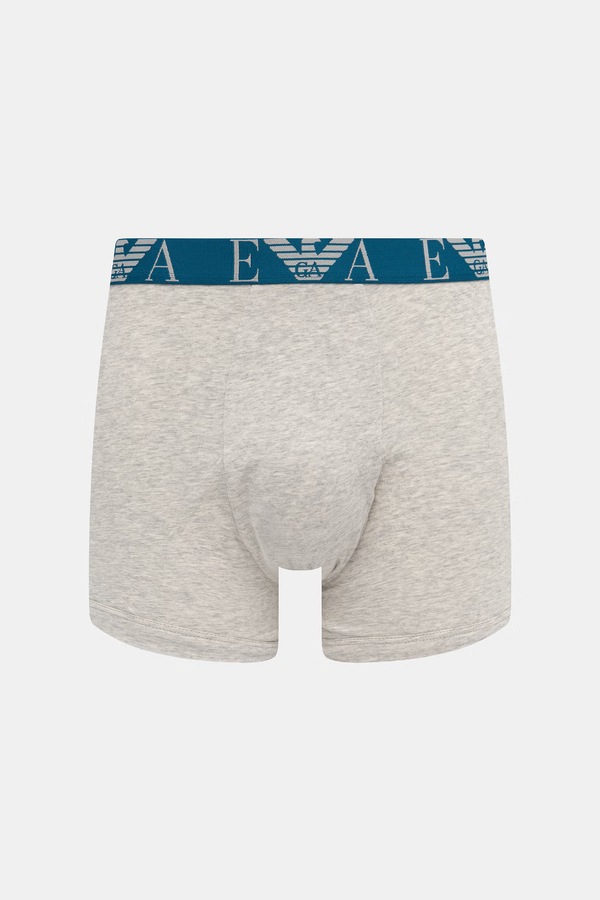 Боксери чоловічі з бавовною 3 шт. Emporio Armani Underwear колір сірий фото 2