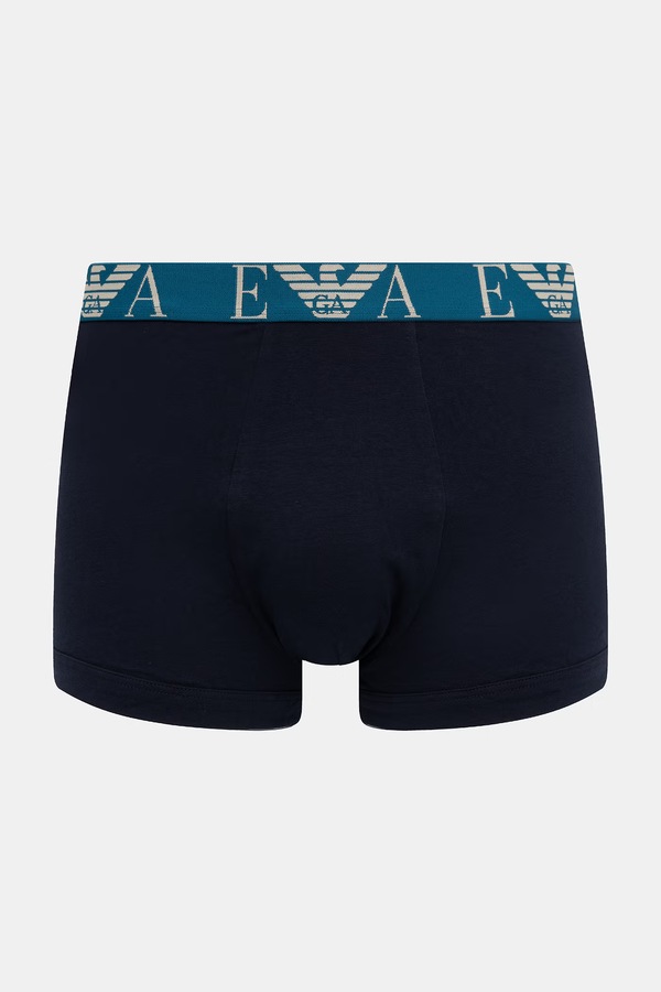 Облягаючі боксери чоловічі бавовняні з еластаном 3 шт. Emporio Armani Underwear колір блакитний фото 2