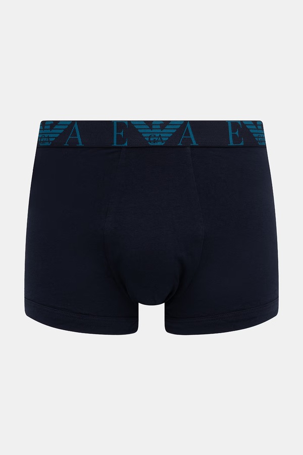 Облягаючі боксери чоловічі бавовняні з еластаном 3 шт. Emporio Armani Underwear колір блакитний фото 4