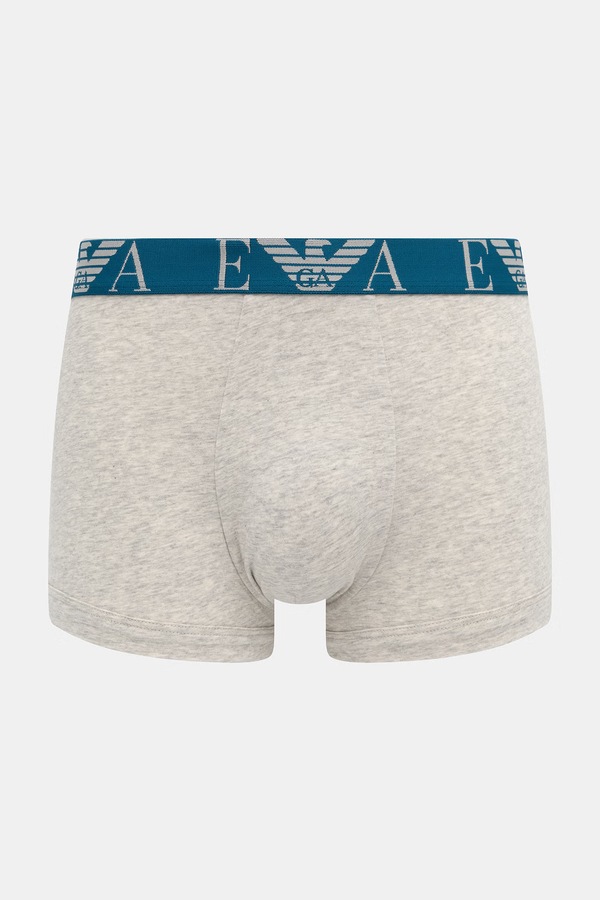 Облягаючі боксери чоловічі бавовняні з еластаном 3 шт. Emporio Armani Underwear колір сірий