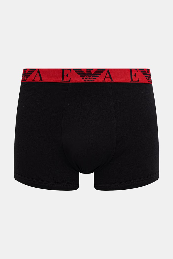 Облегающие боксеры мужские хлопковые с эластаном 3 шт. Emporio Armani Underwear цвет черный фото 2