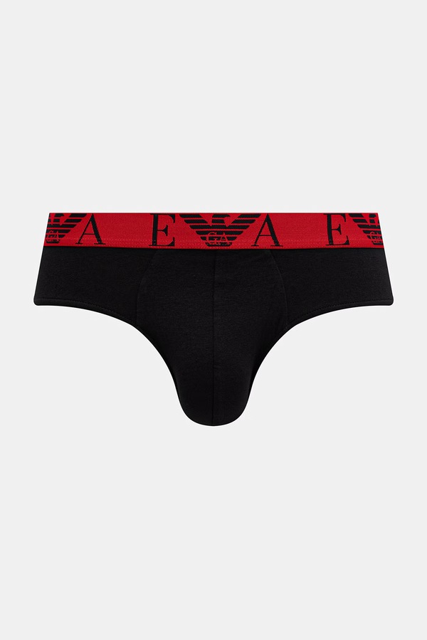 Слипы мужские хлопковые с эластаном 3 шт. Emporio Armani Underwear цвет черный фото 2