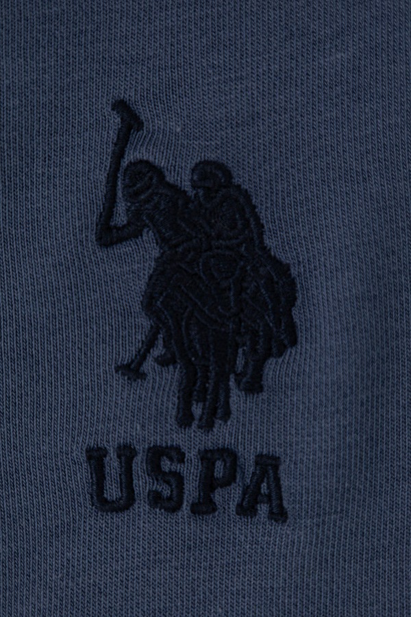 Кофта з капюшоном дитяча з бавовною U.S. Polo Assn. колір блакитний фото 3