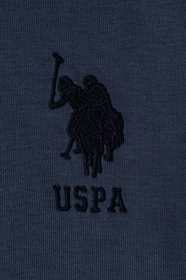 Кофта з капюшоном дитяча з бавовною U.S. Polo Assn. колір блакитний фото 3