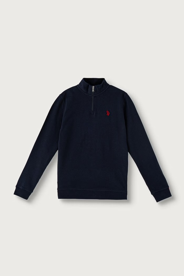 Кофта дитяча з бавовною U.S. Polo Assn. колір темно-синій