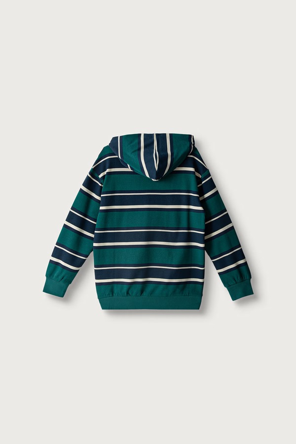 Кофта з капюшоном дитяча бавовняна United Colors of Benetton колір бірюзовий