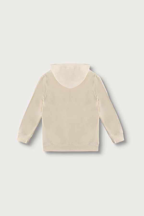 Кофта с капюшоном детская хлопковая United Colors of Benetton цвет бежевый
