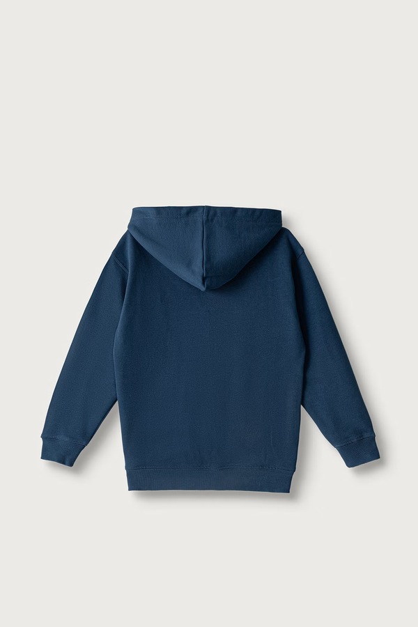 Кофта з капюшоном дитяча бавовняна United Colors of Benetton колір темно-синій