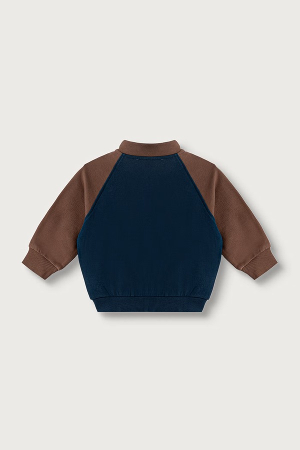 Кофта на застежке детская хлопковая United Colors of Benetton цвет темно-синий