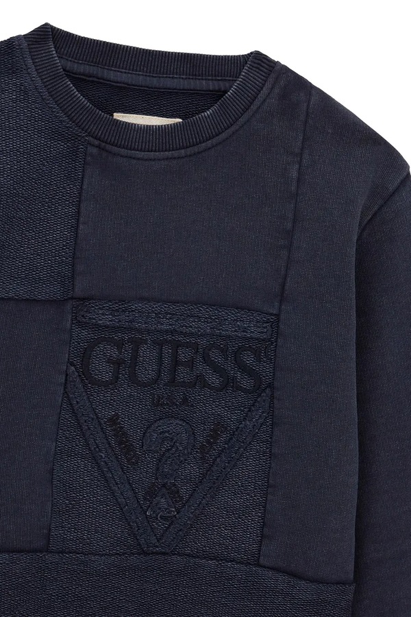 Кофта дитяча бавовняна Guess колір темно-синій фото 2