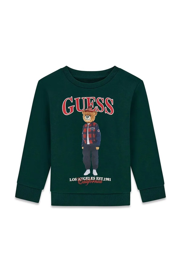 Кофта детская хлопковая Guess цвет зеленый