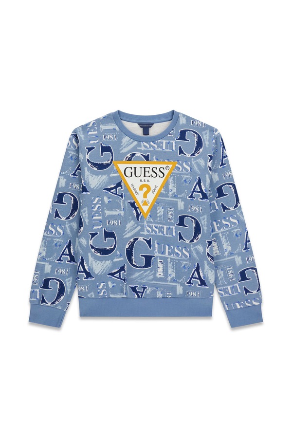 Кофта дитяча бавовняна Guess колір блакитний