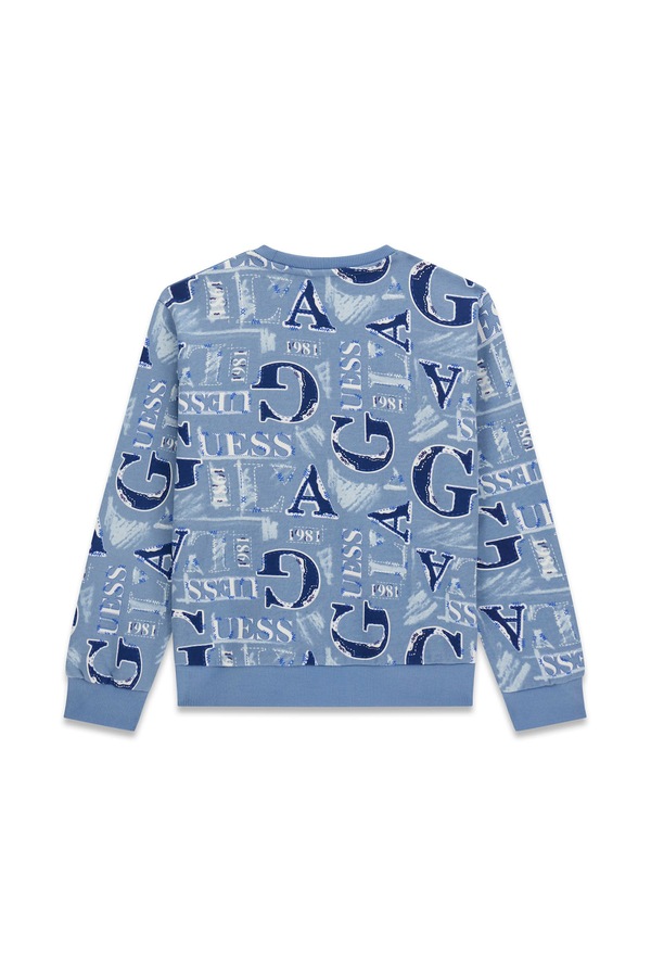 Кофта дитяча бавовняна Guess колір блакитний фото 2