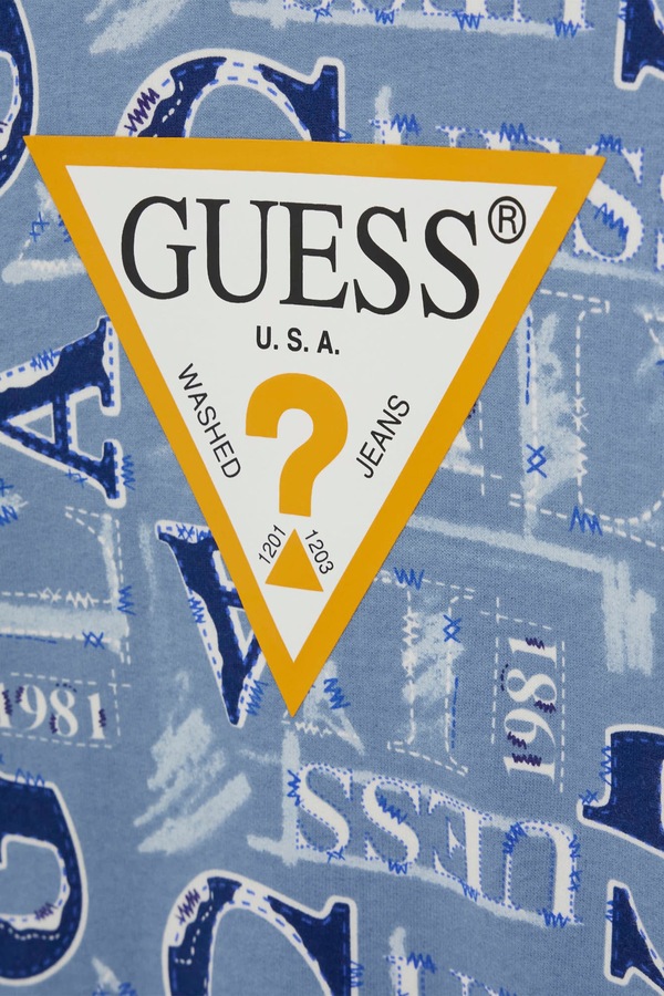 Кофта дитяча бавовняна Guess колір блакитний фото 3
