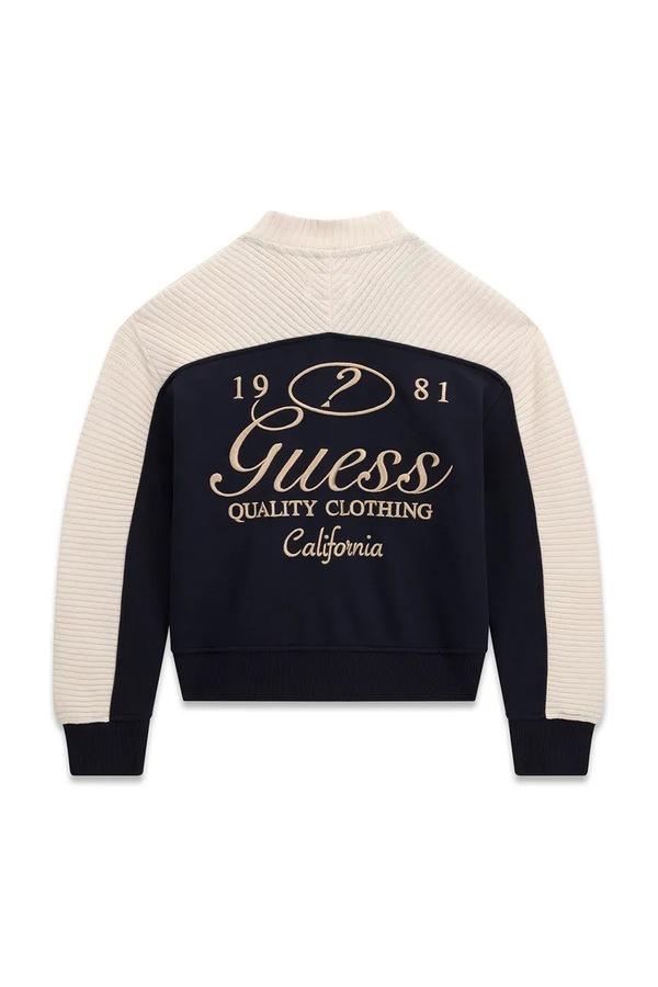 Кофта на застібці дитяча Guess колір темно-синій фото 3