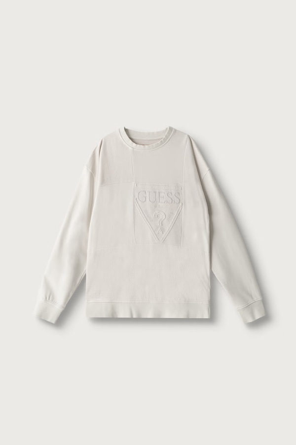 Кофта оверсайз детская хлопковая Guess цвет бежевый