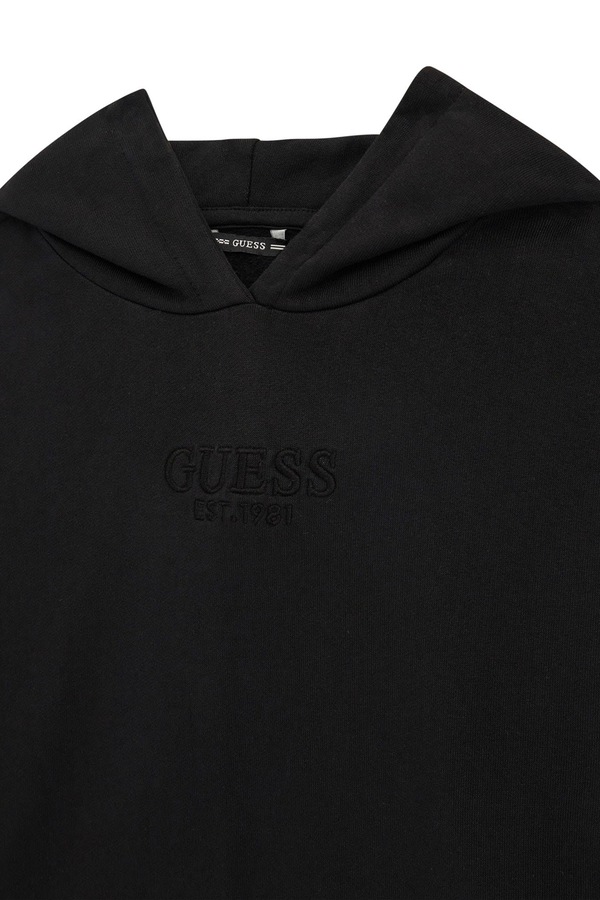 Кофта з капюшоном дитяча бавовняна Guess колір чорний фото 3