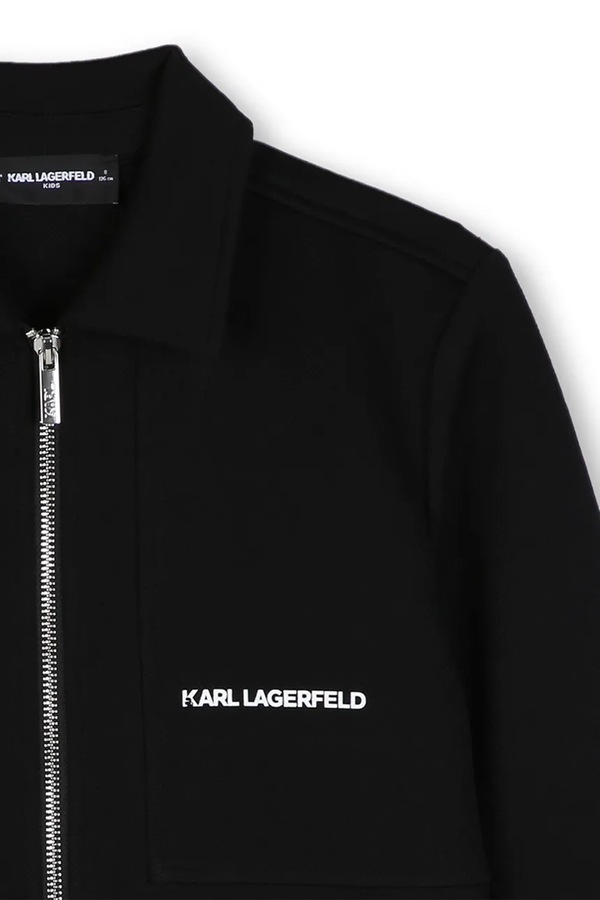 Кофта на застібці дитяча з бавовною Karl Lagerfeld колір чорний фото 2