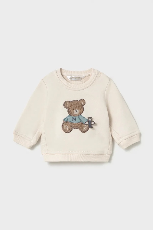 Кофта для немовлят з бавовною Mayoral Newborn колір бежевий