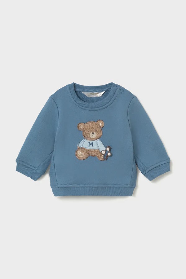 Кофта для немовлят з бавовною Mayoral Newborn колір блакитний