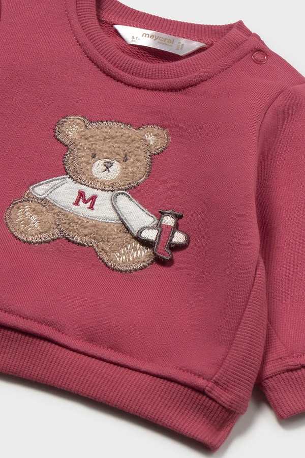 Кофта для немовлят з бавовною Mayoral Newborn колір червоний фото 2