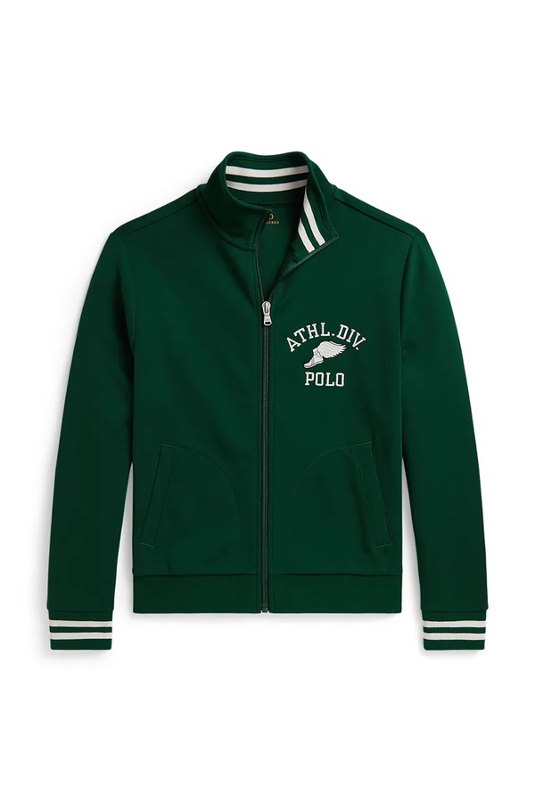 Кофта на застібці дитяча з бавовною Polo Ralph Lauren колір зелений