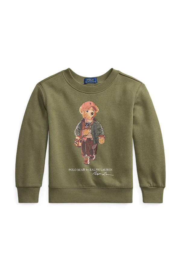 Кофта дитяча з бавовною Polo Ralph Lauren колір зелений