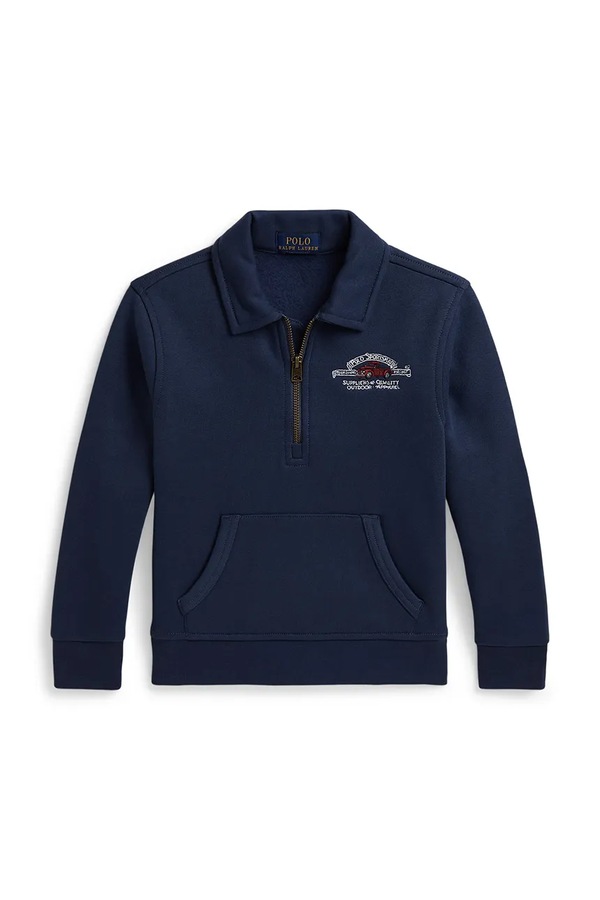Кофта дитяча з бавовною Polo Ralph Lauren колір темно-синій фото 2