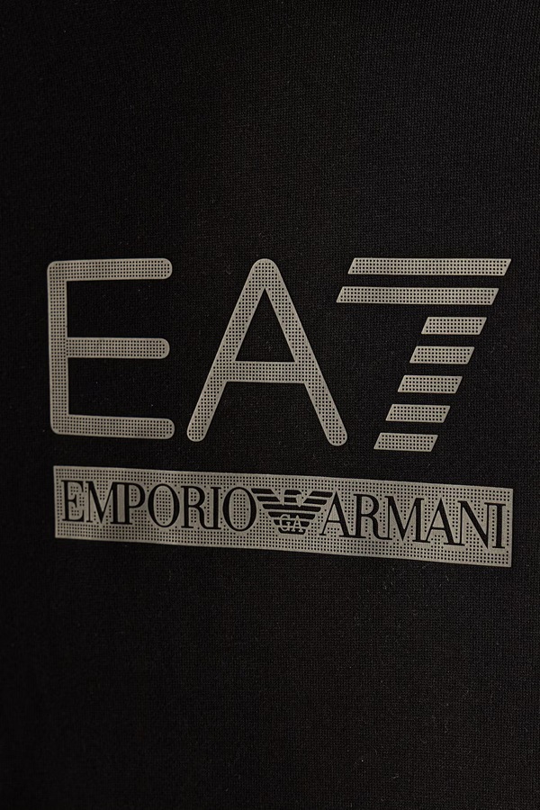 Кофта з капюшоном дитяча з бавовною EA7 Emporio Armani колір чорний фото 3