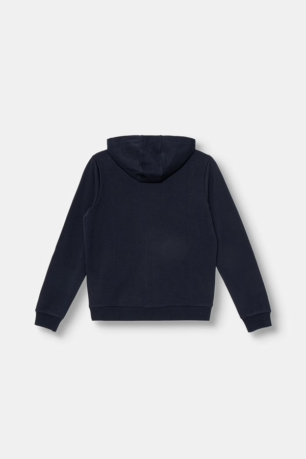Кофта с капюшоном детская с хлопком EA7 Emporio Armani цвет темно-синий
