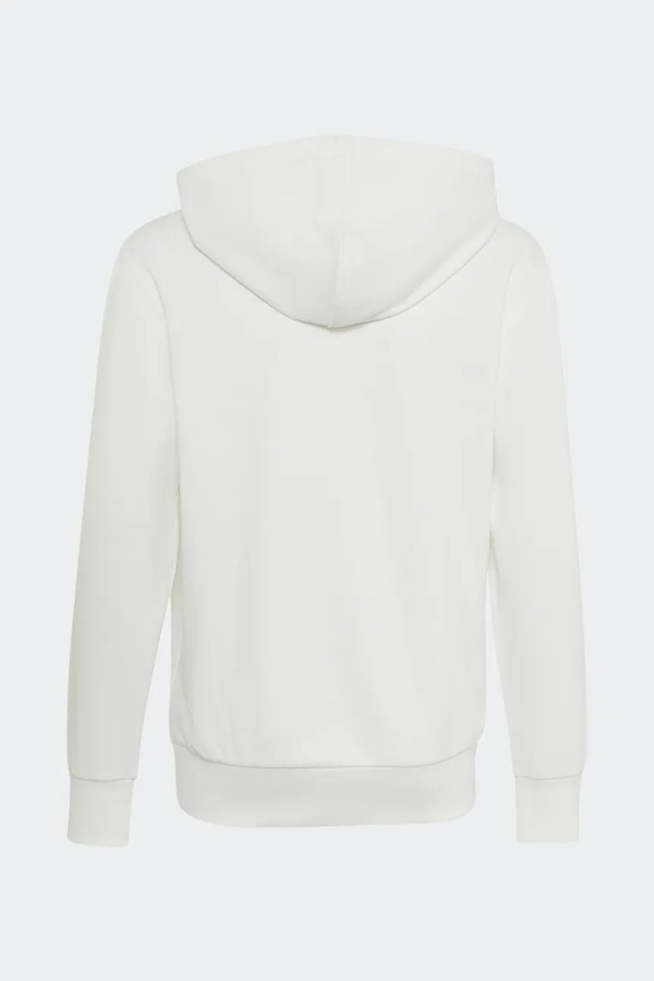 Кофта з капюшоном дитяча з бавовною adidas колір білий