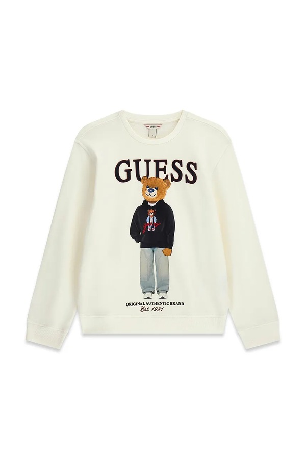Кофта дитяча бавовняна Guess колір бежевий
