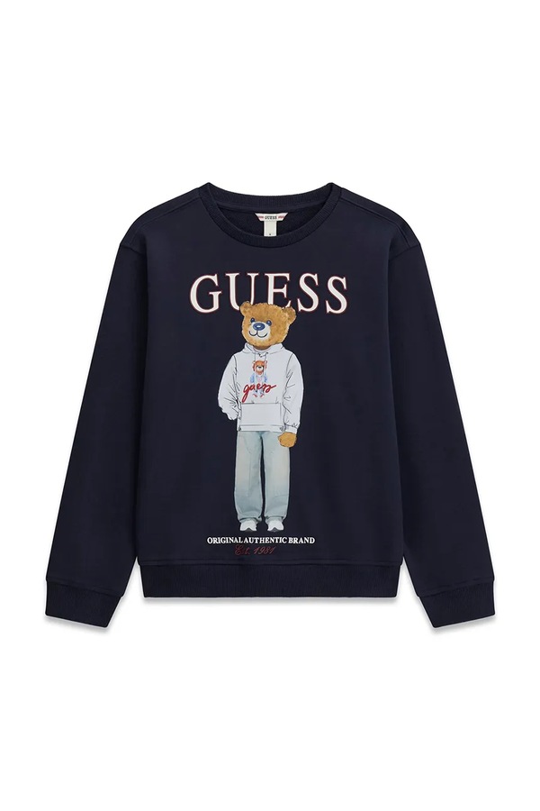 Кофта дитяча бавовняна Guess колір темно-синій