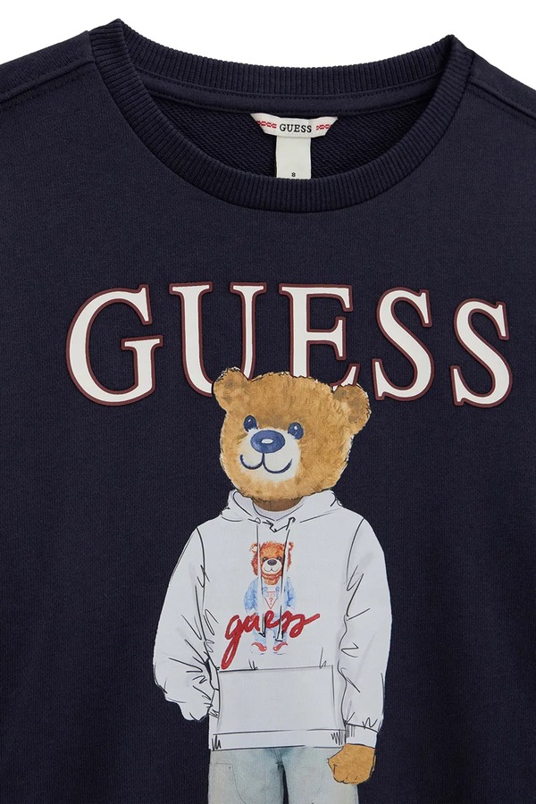 Кофта дитяча бавовняна Guess колір темно-синій фото 2