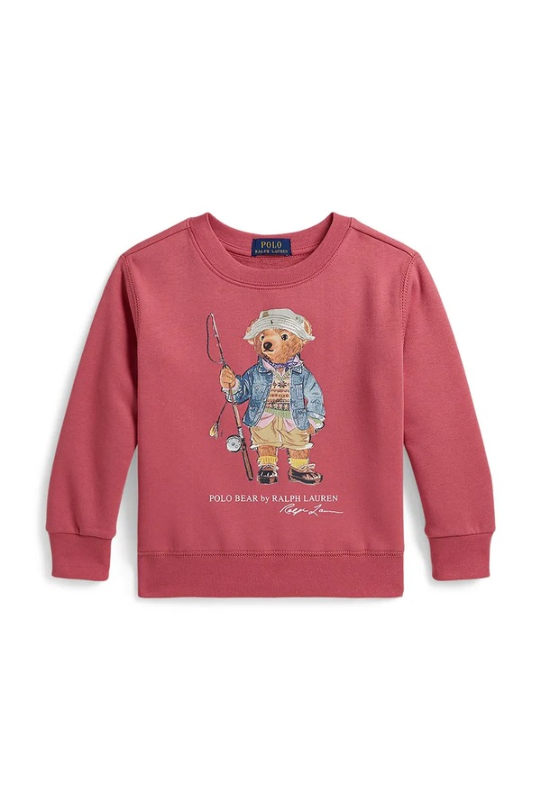 Кофта детская с хлопком Polo Ralph Lauren цвет розовый фото 2