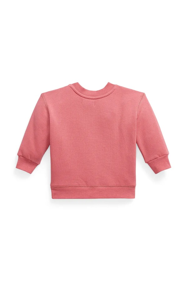 Кофта для младенцев с хлопком Polo Ralph Lauren цвет розовый