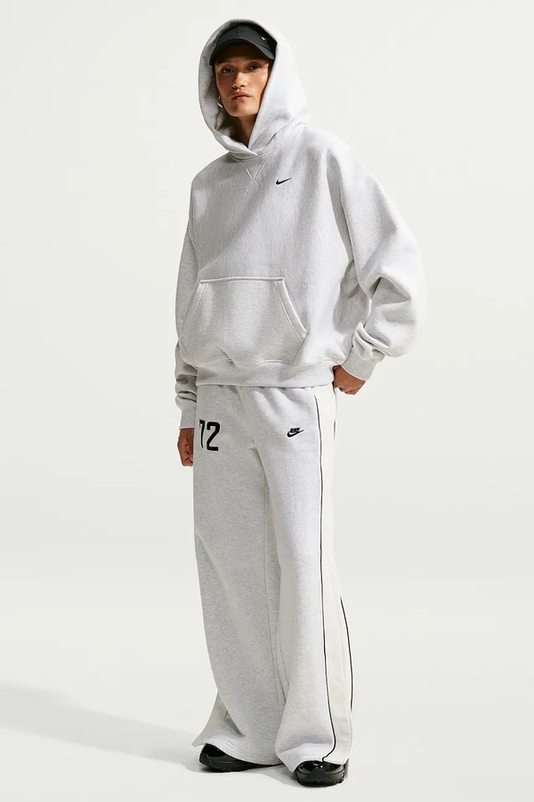 Кофта з капюшоном дитяча з бавовною Nike Sportswear Studio Fleece колір сірий