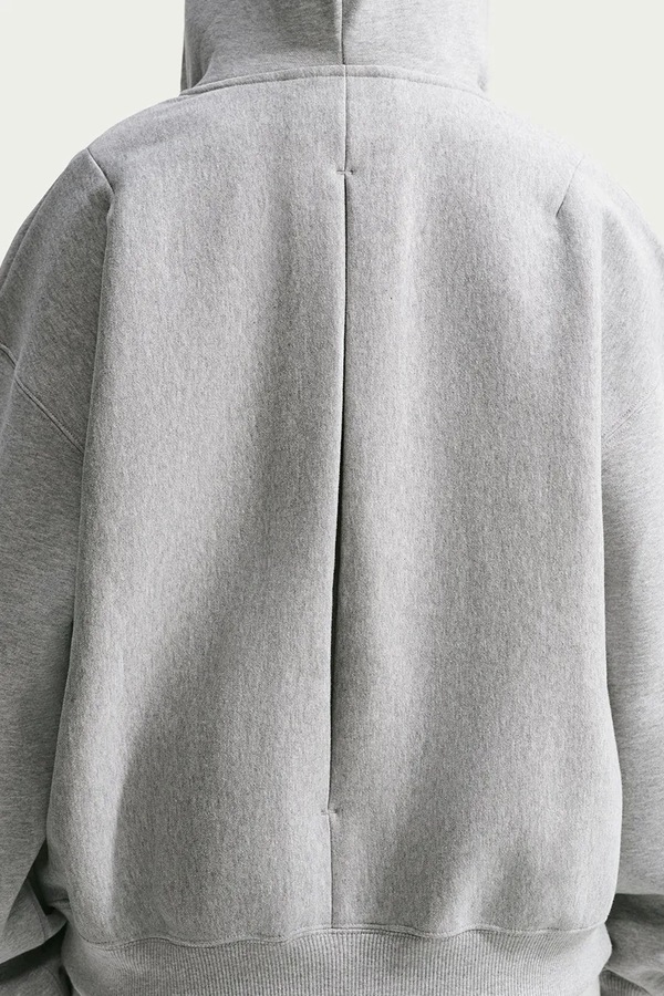 Кофта на застібці з капюшоном жіноча з бавовною Nike Sportswear Studio Fleece колір сірий фото 3