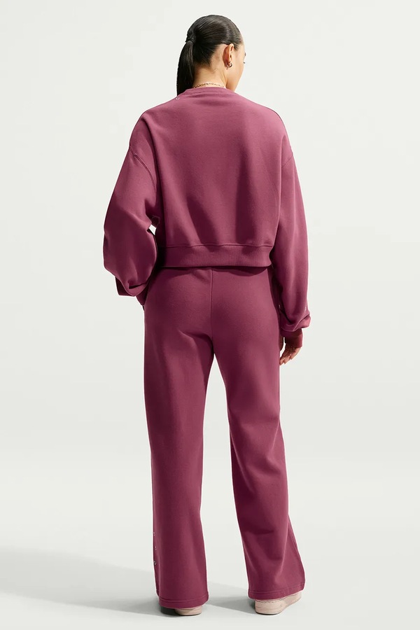 Кофта жіноча з бавовною Nike Sportswear Studio Fleece колір рожевий фото 2