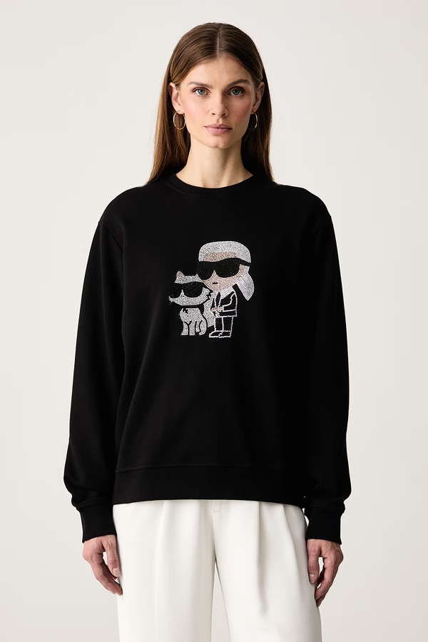 Кофта жіноча бавовняна Karl Lagerfeld колір чорний