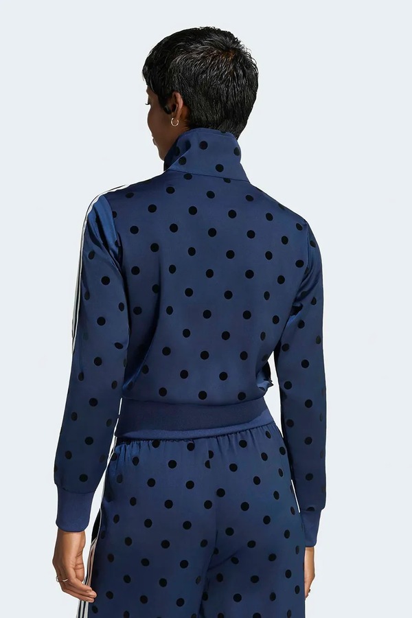 Кофта на застібці жіноча adidas Originals Satin Polka Dots колір темно-синій фото 2