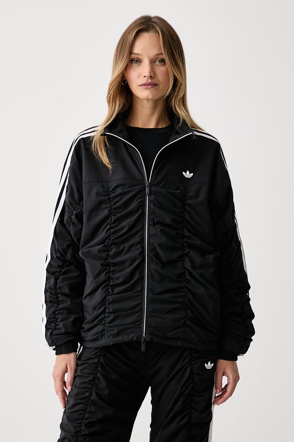 Кофта на застібці жіноча adidas Originals Adilenium Season 6 Ruffled колір чорний