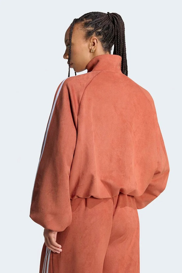 Кофта на застібці жіноча adidas Originals Adilenium Season 6 Faux Suede колір помаранчевий фото 2