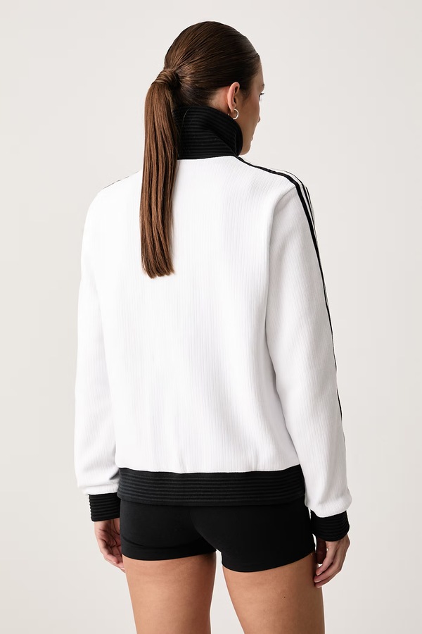 Кофта на застібці жіноча з бавовною adidas Originals Adiluna Season 2 x Jennie колір білий фото 2