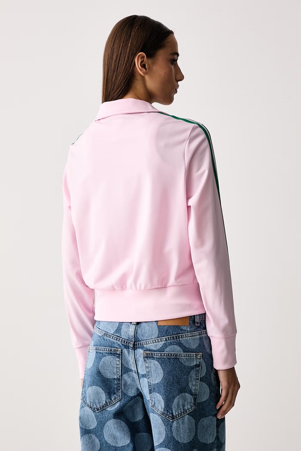 Кофта з капюшоном жіноча adidas Originals Firebird Classic колір рожевий фото 2