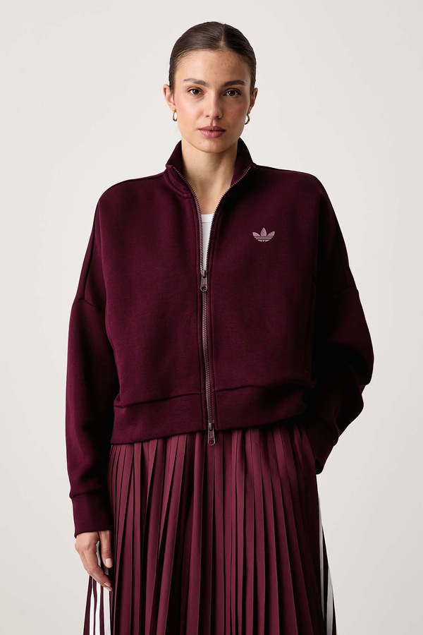 Кофта на застежке женская adidas Originals Spacer цвет бордовый