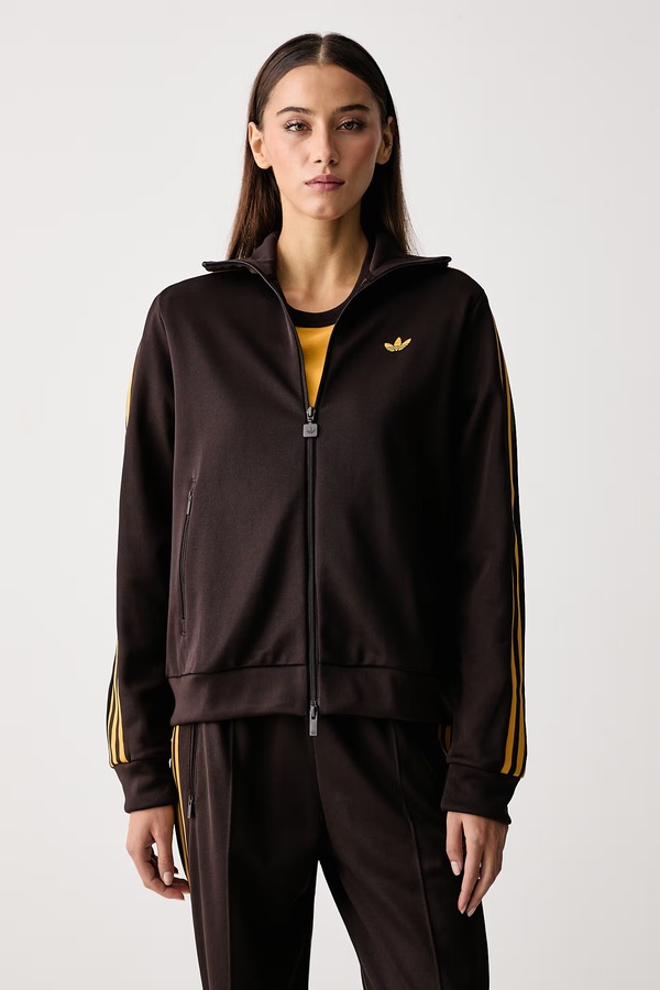 Кофта дитяча з бавовною adidas Originals Beckenbauer колір коричневий